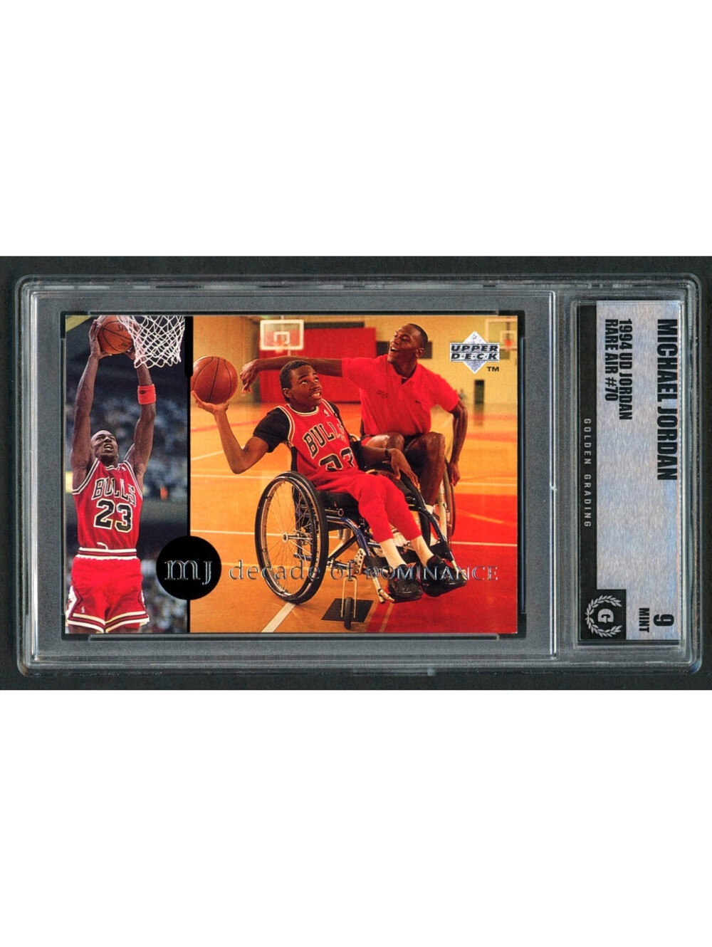 1994 Upper Deck MJ Rare Air #70 Michael Jordan Bulls HOF Graded Mint 9